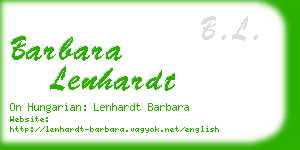 barbara lenhardt business card